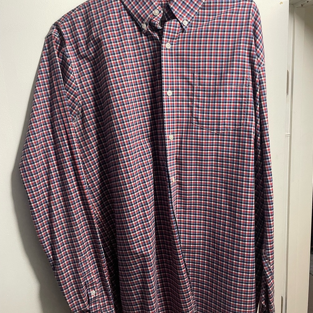 Men's LL Bean Plaid Button Down